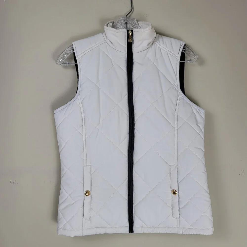 Lauren Ralph Lauren White Quilted Puffer Vest - Picture 3 of 13